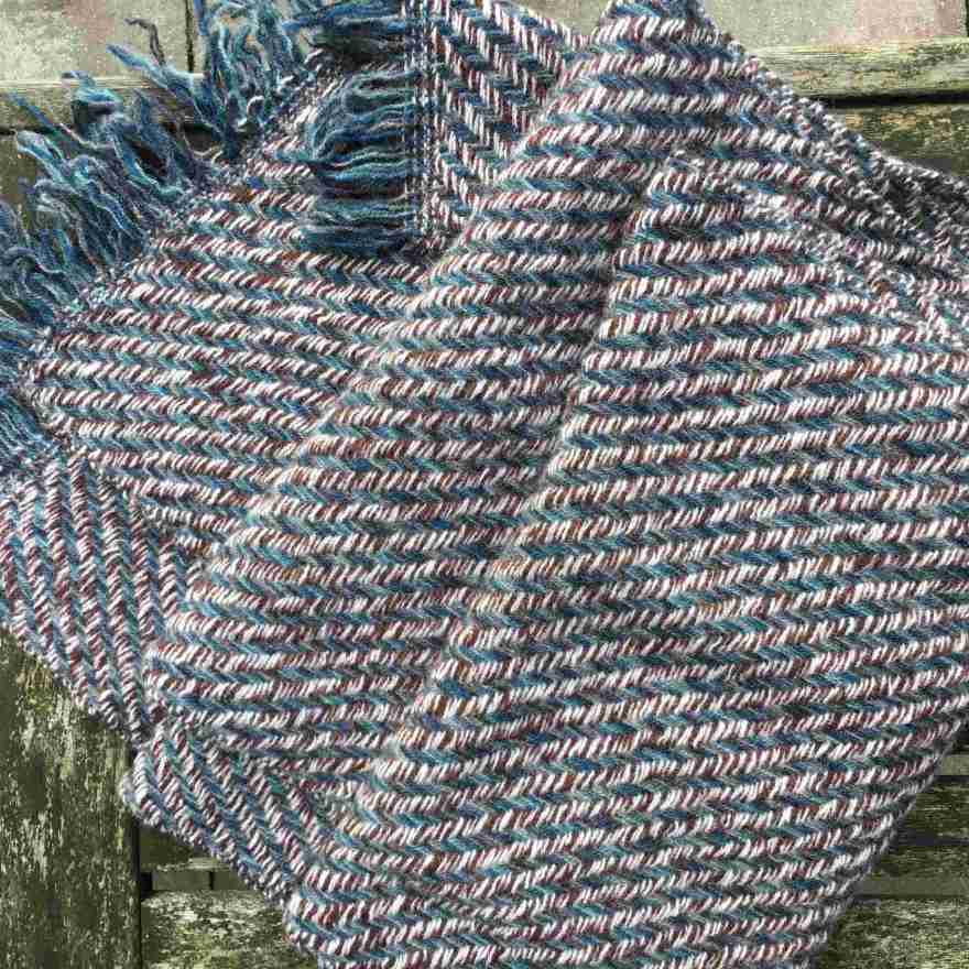Commissioned handwoven lambswool scarf