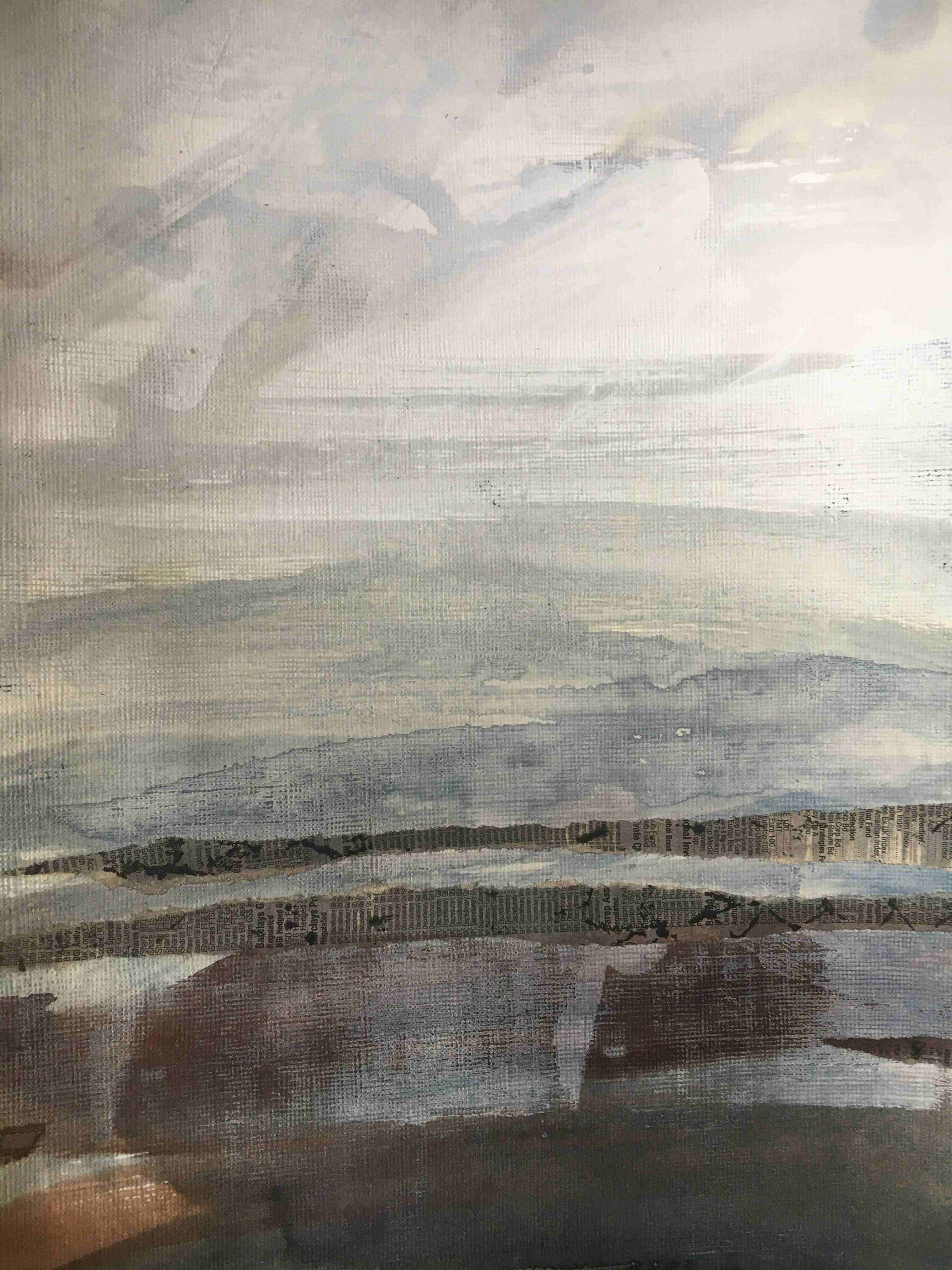 Remembered landscape mixed media on paper
