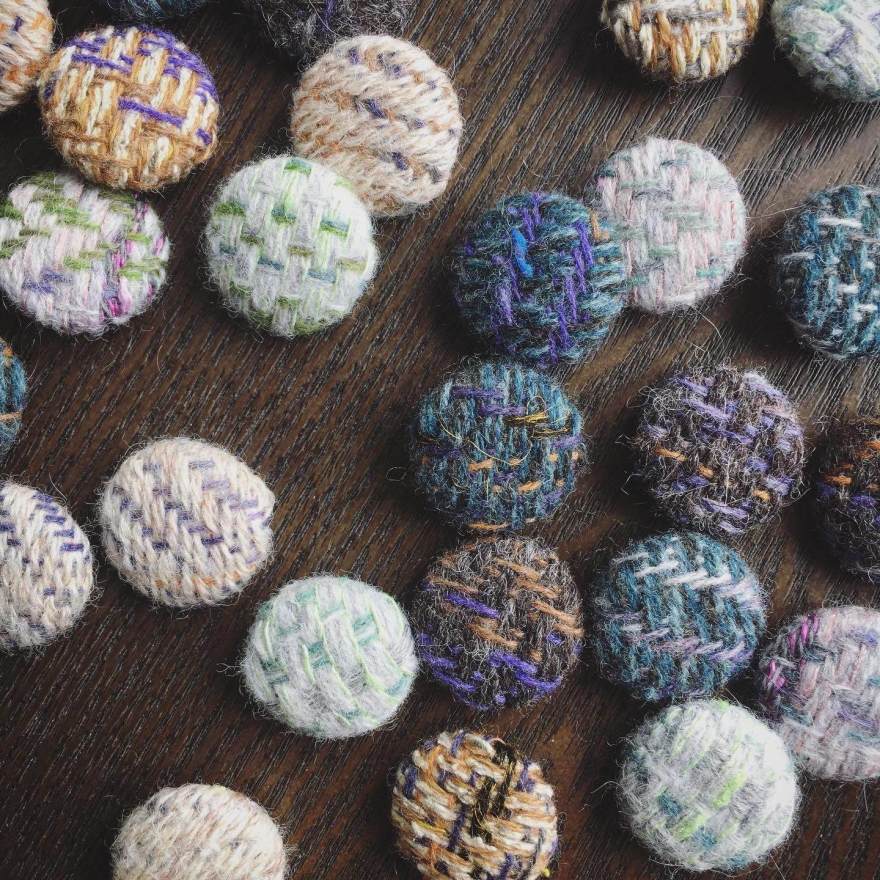 Handwoven buttons mixed