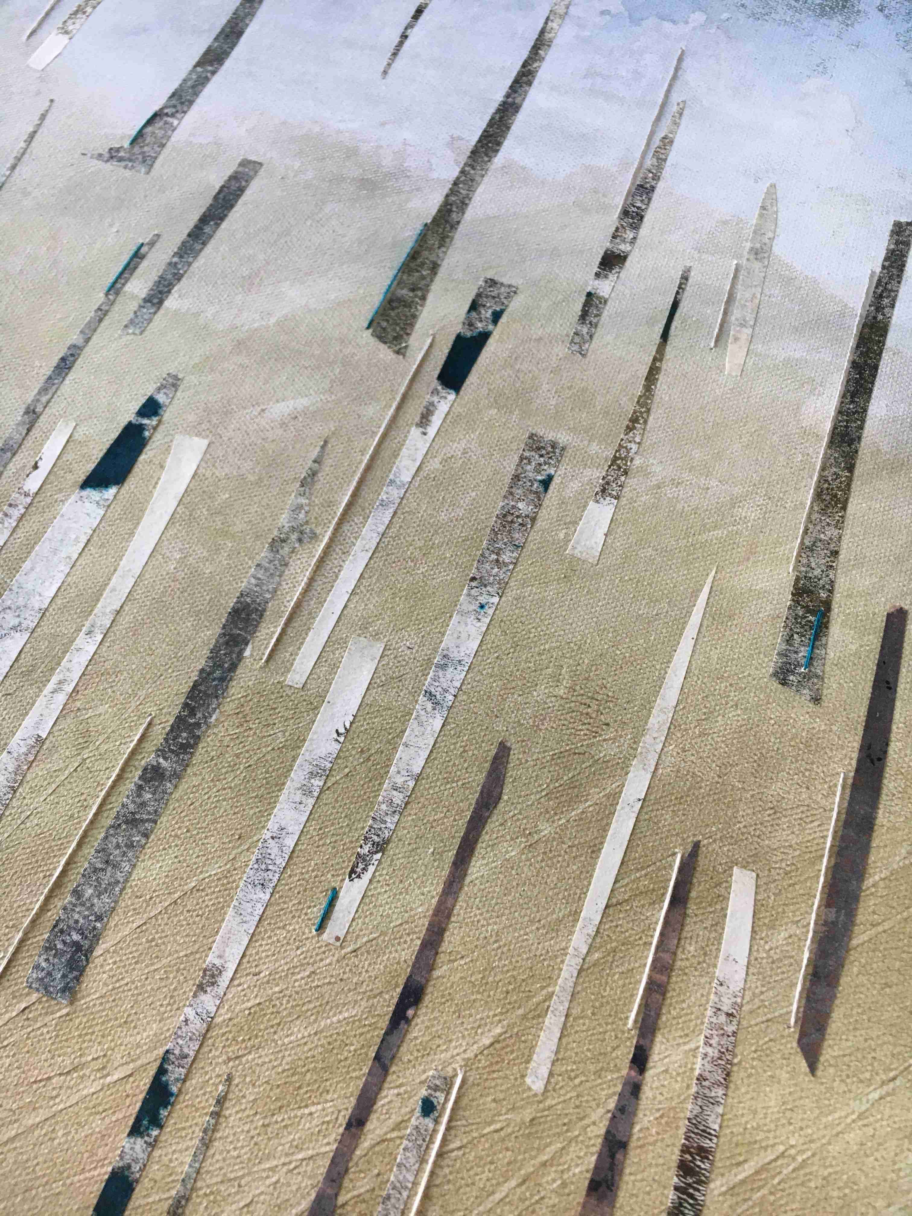 Mixed media canvas detail