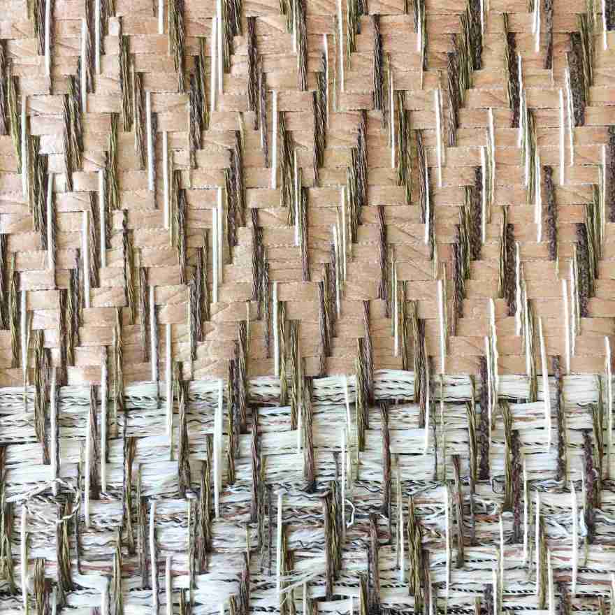 Detail of woven paper twill
