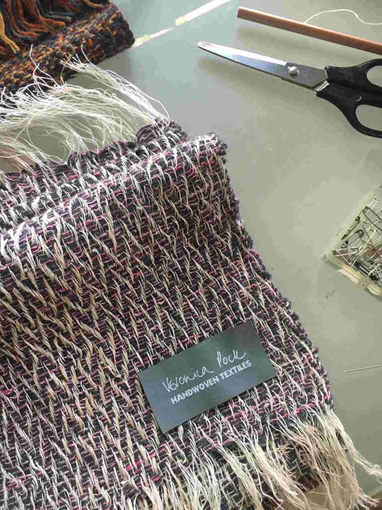 Work table sewing on label