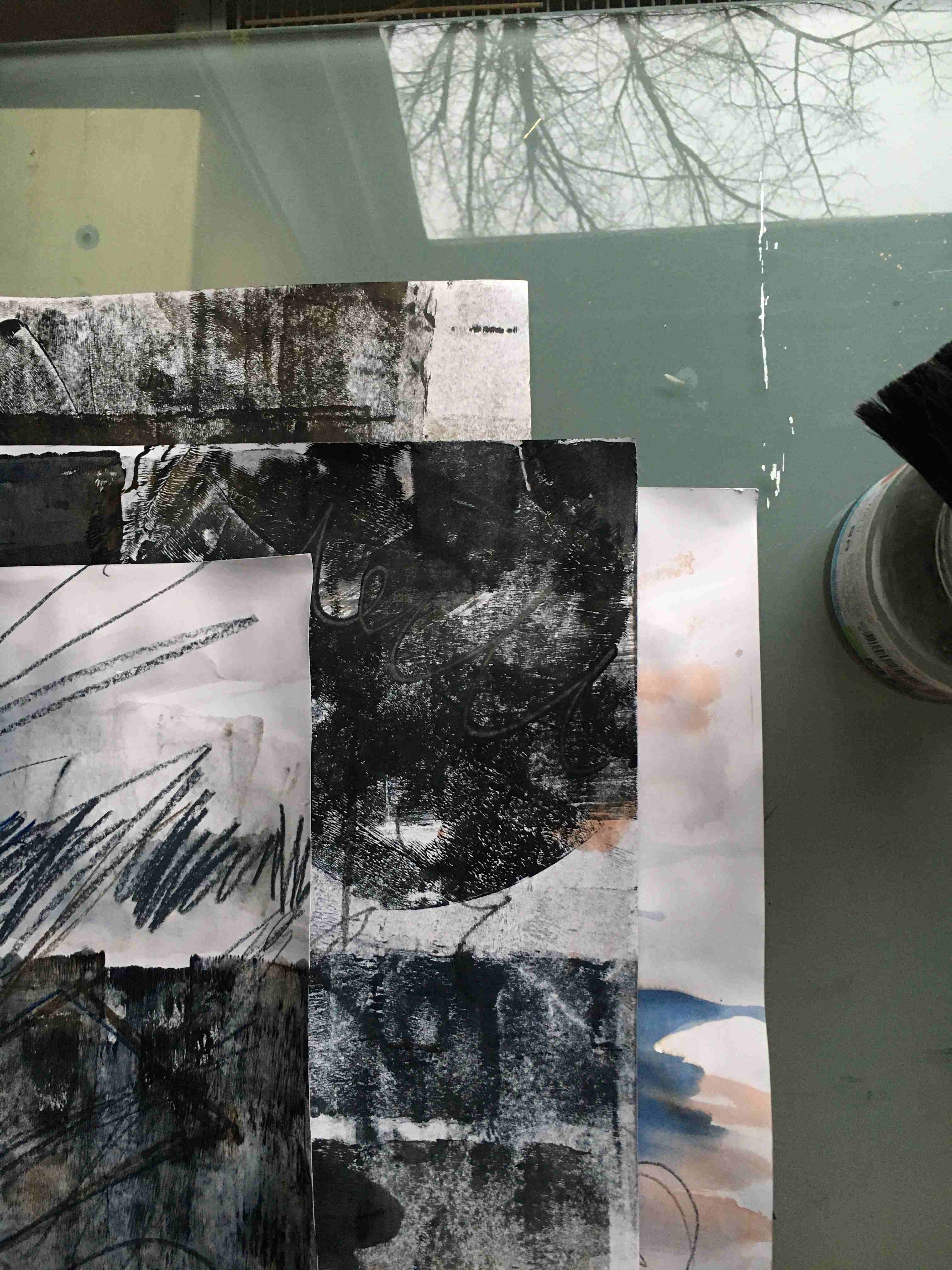 Mark making inspired by Orford Ness