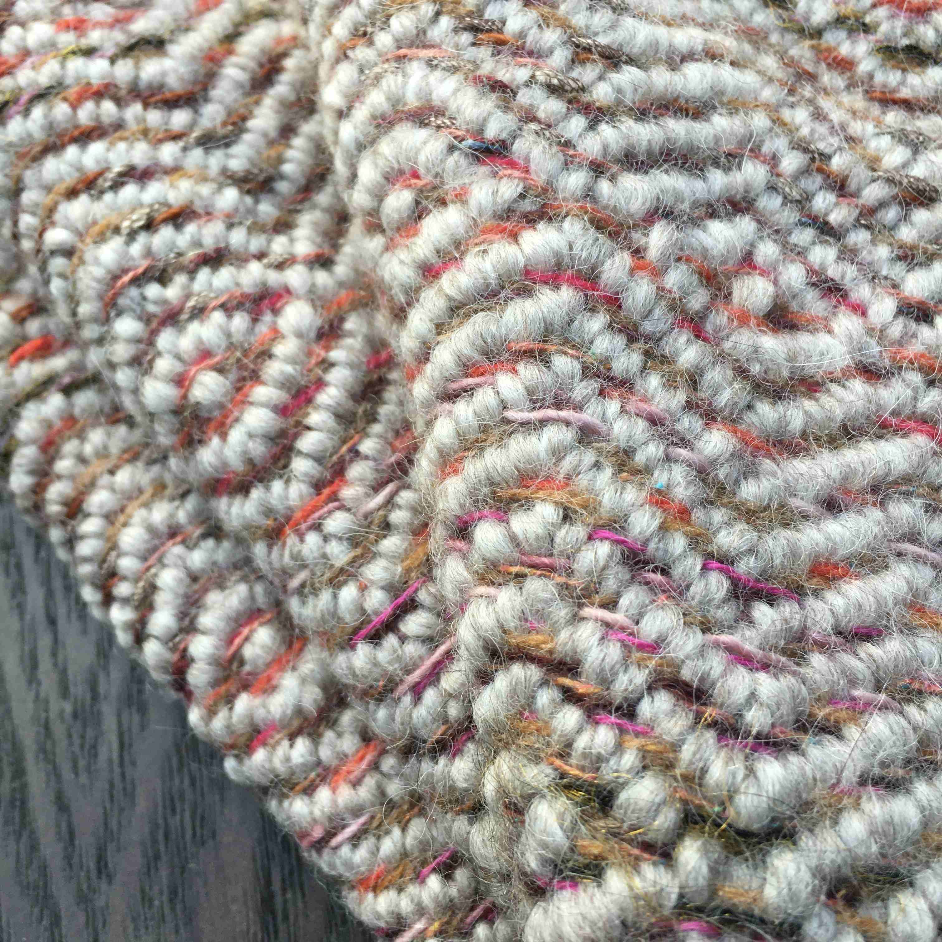 Scarf with Italian spun GOTS certified Angora and organic wool detail