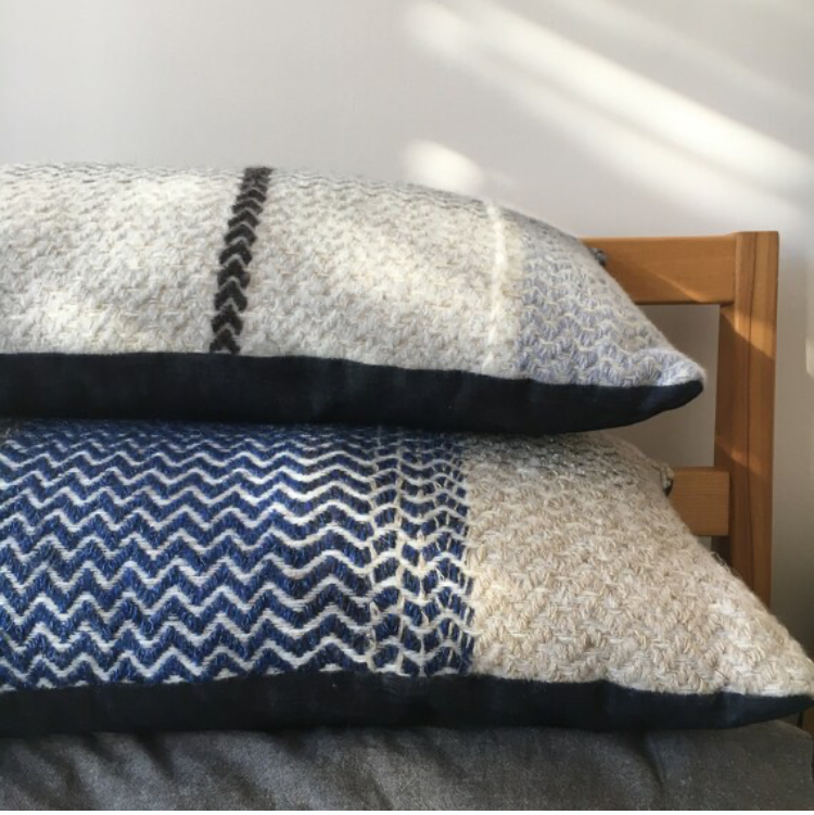 Bolster cushions in dappled sunlight