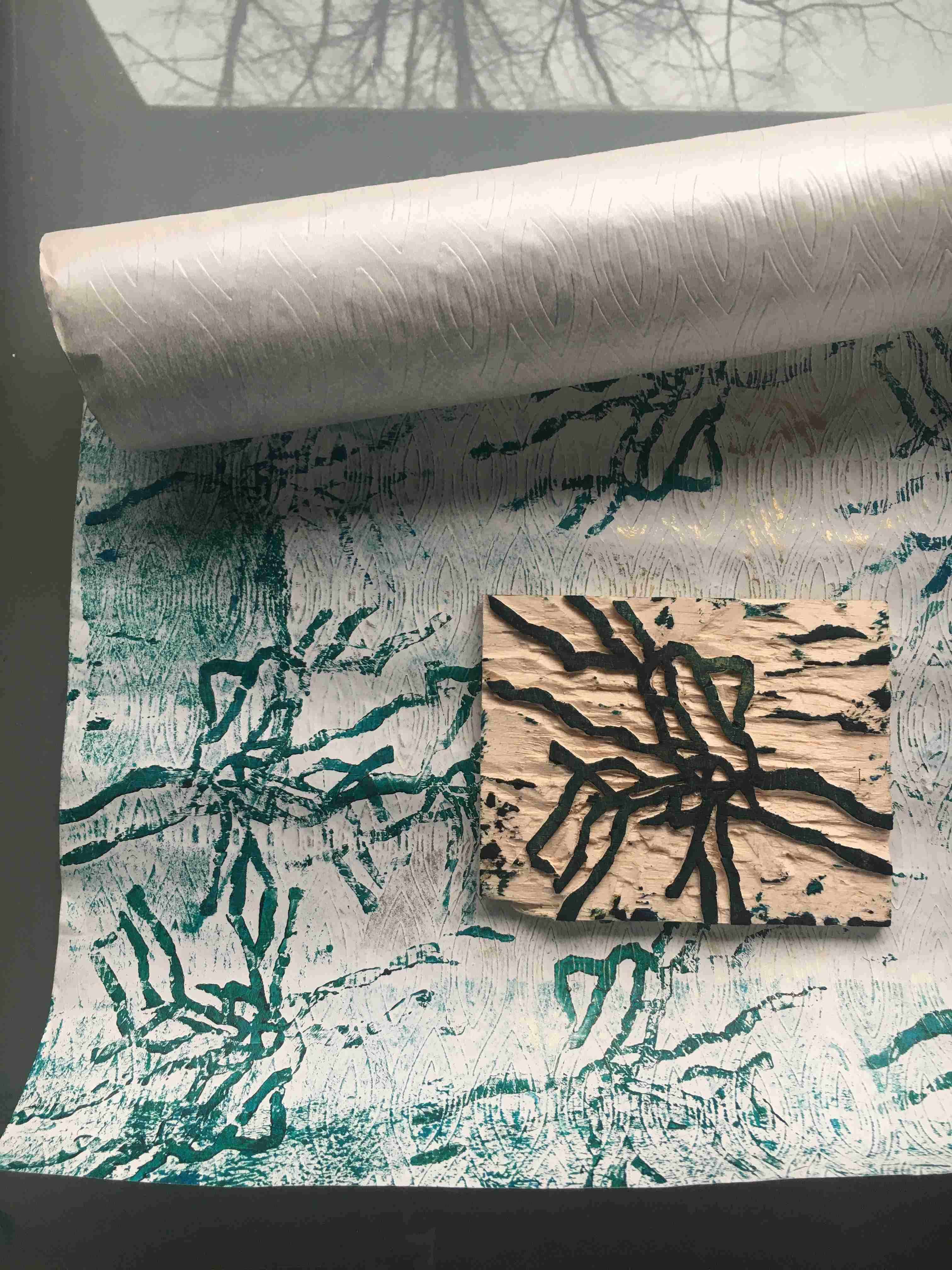 Block printing paper