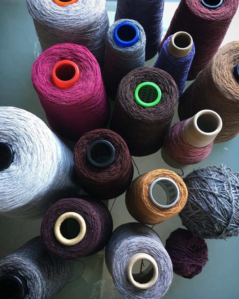 Selection of yarns for new commission