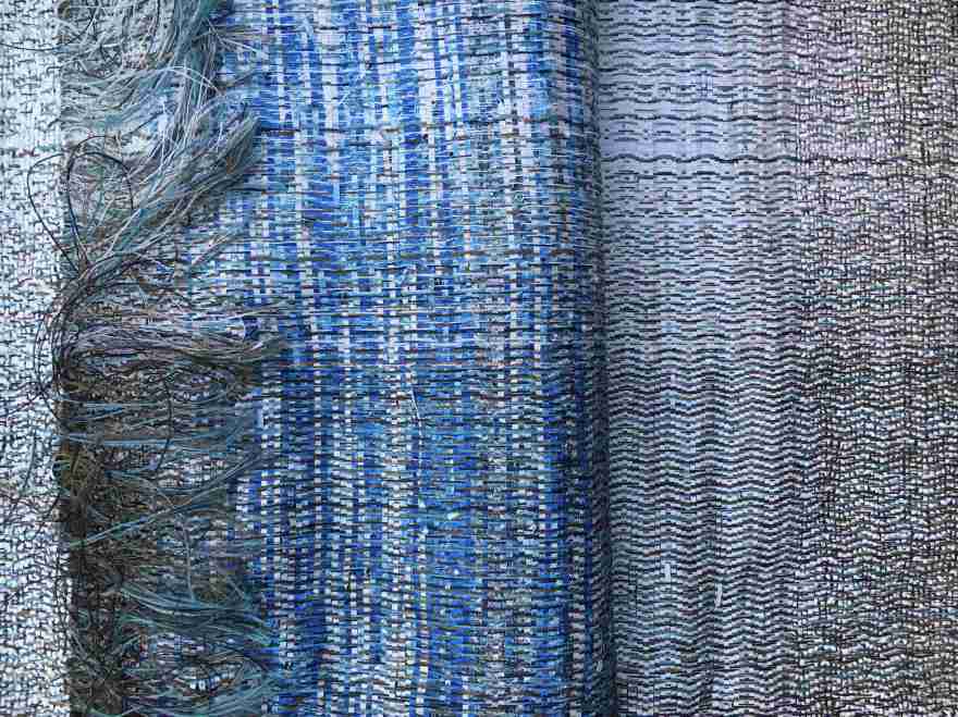 Handwoven papr and mixed yarns