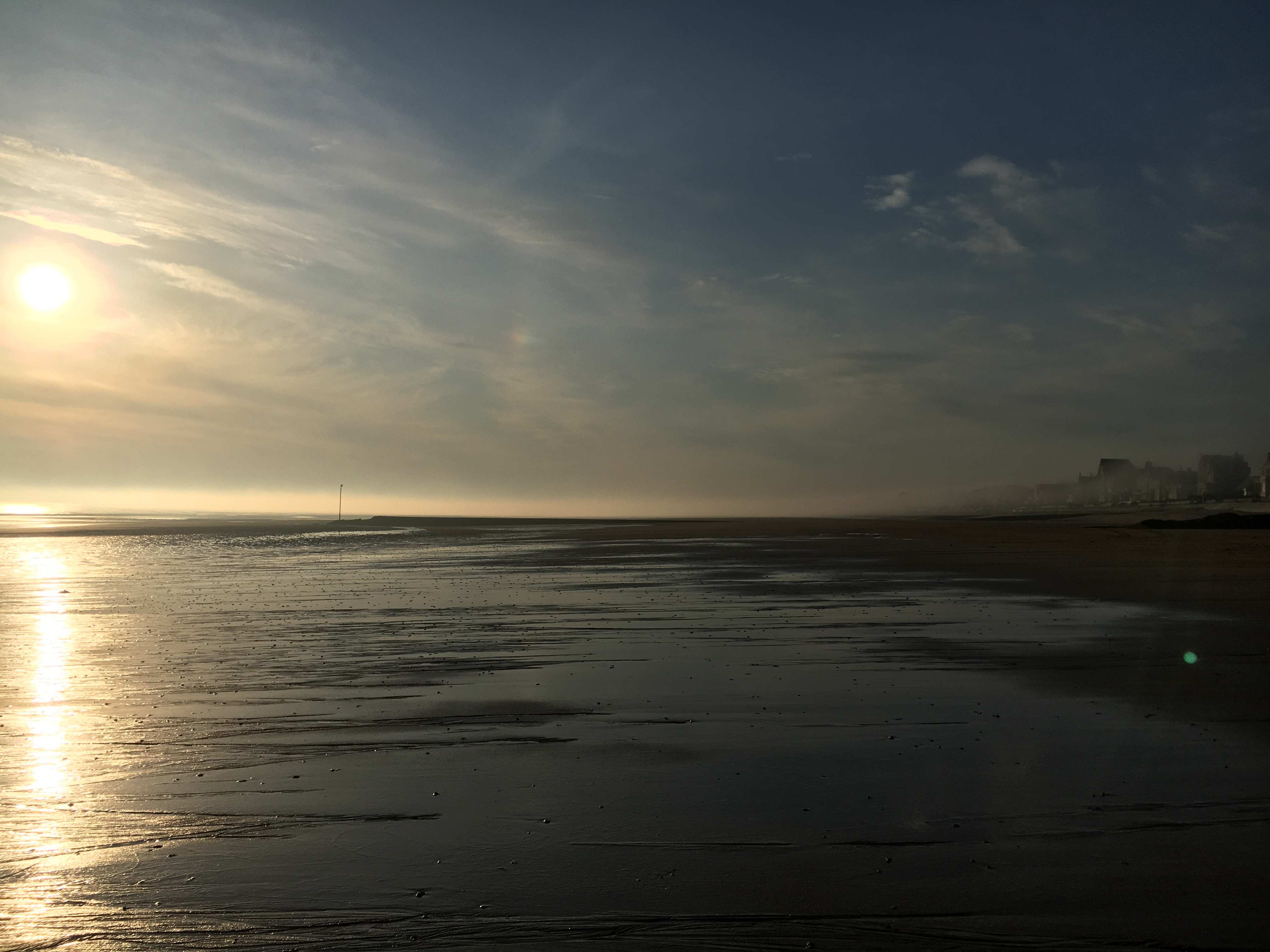 Normandy beaches at sunrise