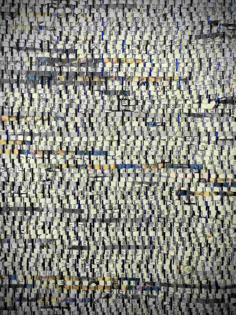 Paper weaving vinatage newspaper