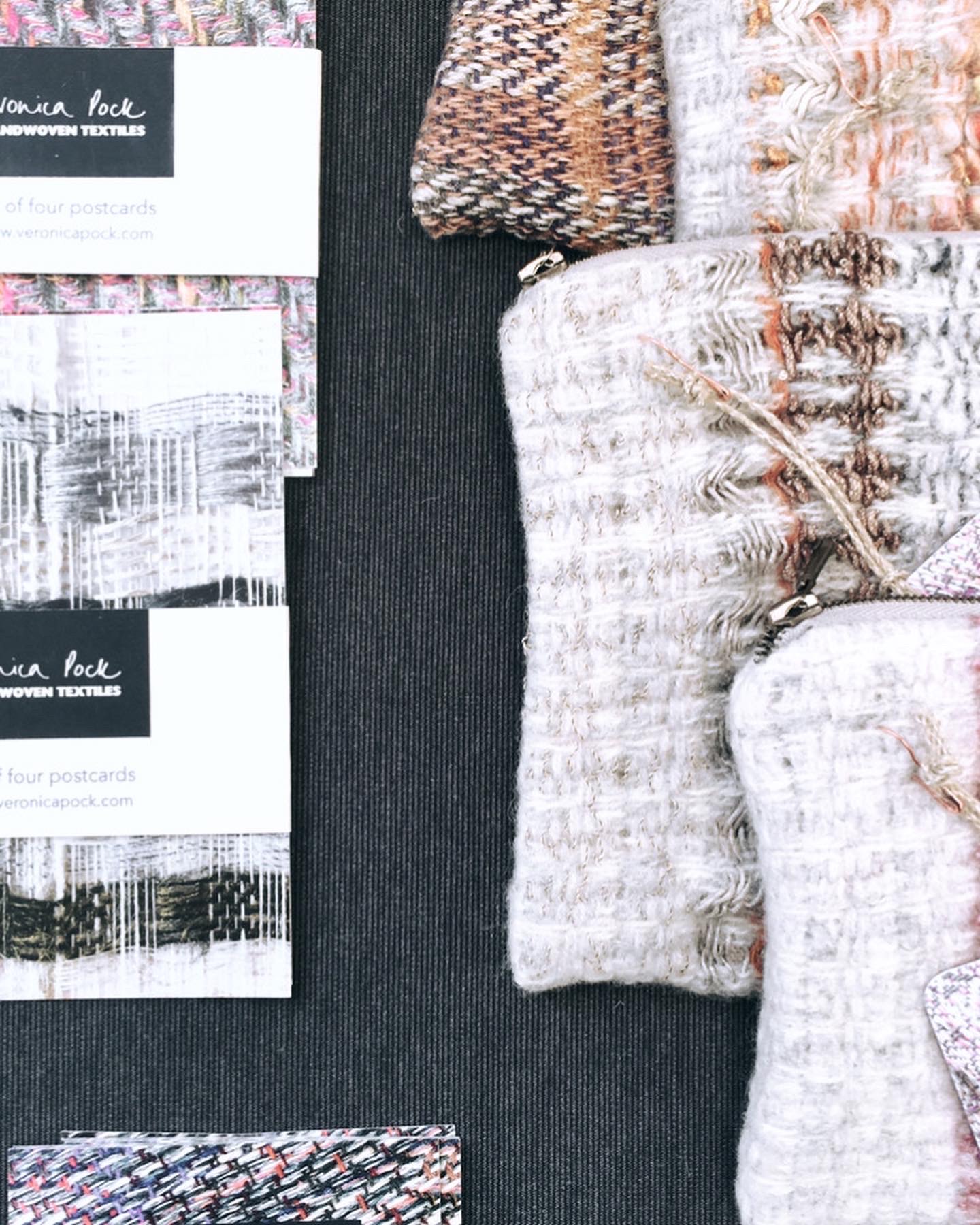 Handwoven purses and postcards