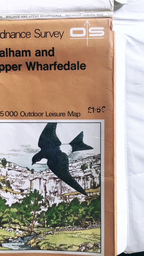 Malham cove vintage map