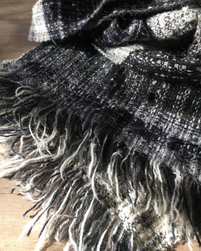 Veronica Pock handwoven scarf remnants zero waste