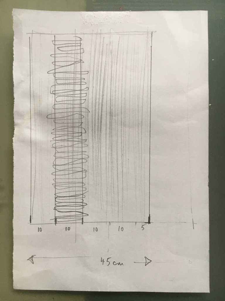 Sketch that prompted double weave experiments