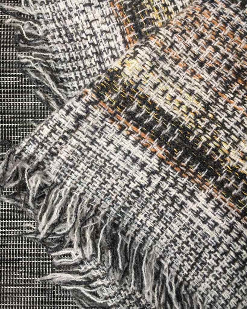 Veronica Pock bespoke handwoven throw sample after washing