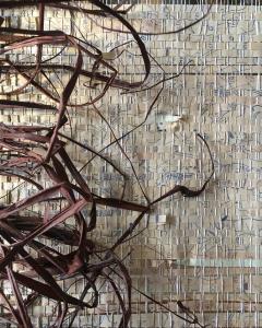 Veronica Pock detail wall art with raffia