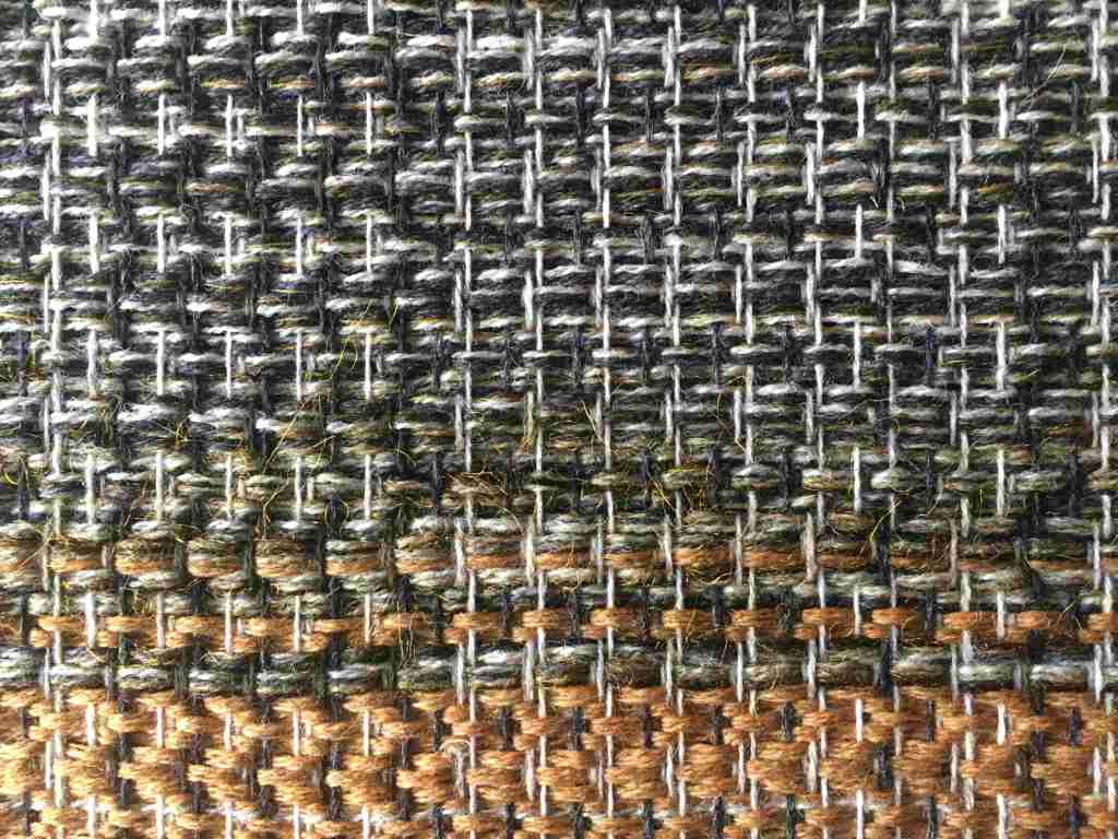 Veronica Pock handwoven throw on the loom