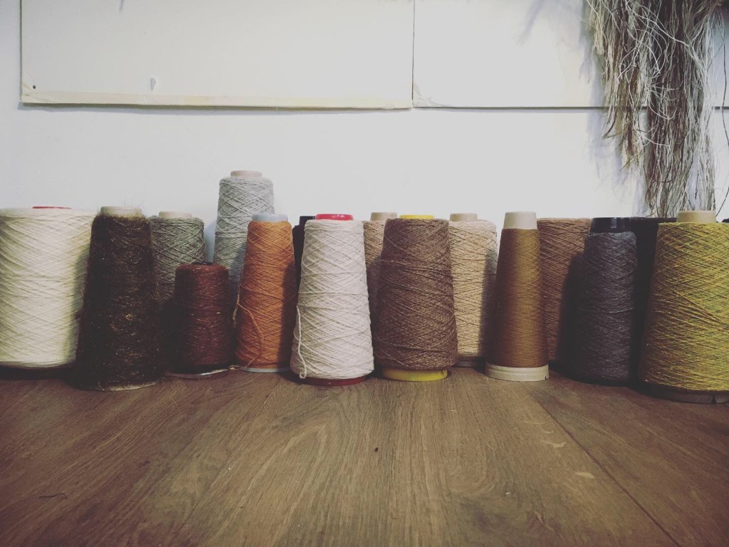 Veronica Pock yarns for bespoke woven throw