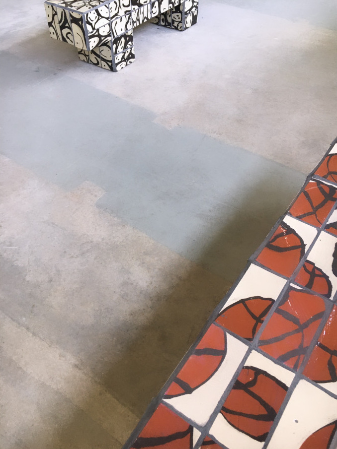 Object tiled benches