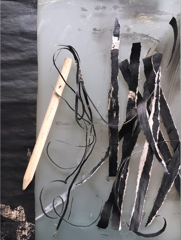 Wabi sabi painted paper