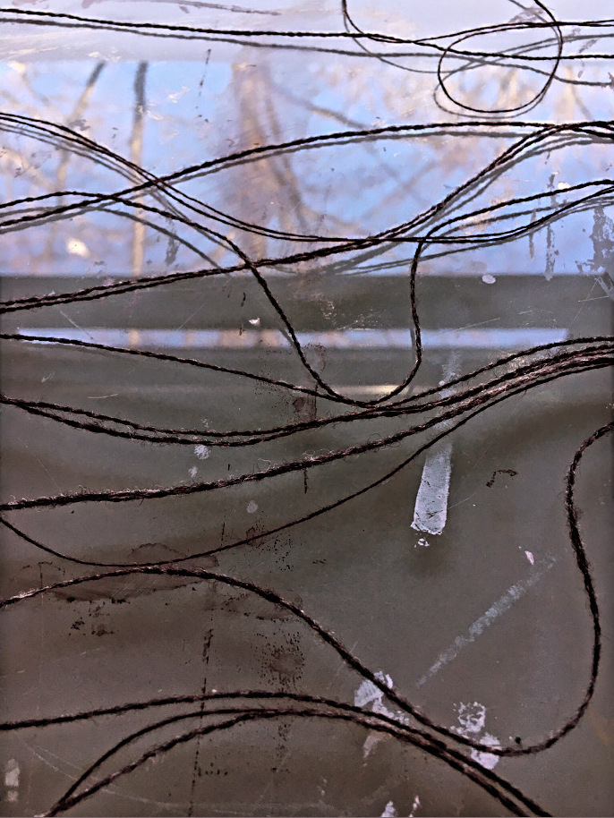 Wabi sabi weft threads cut and tied