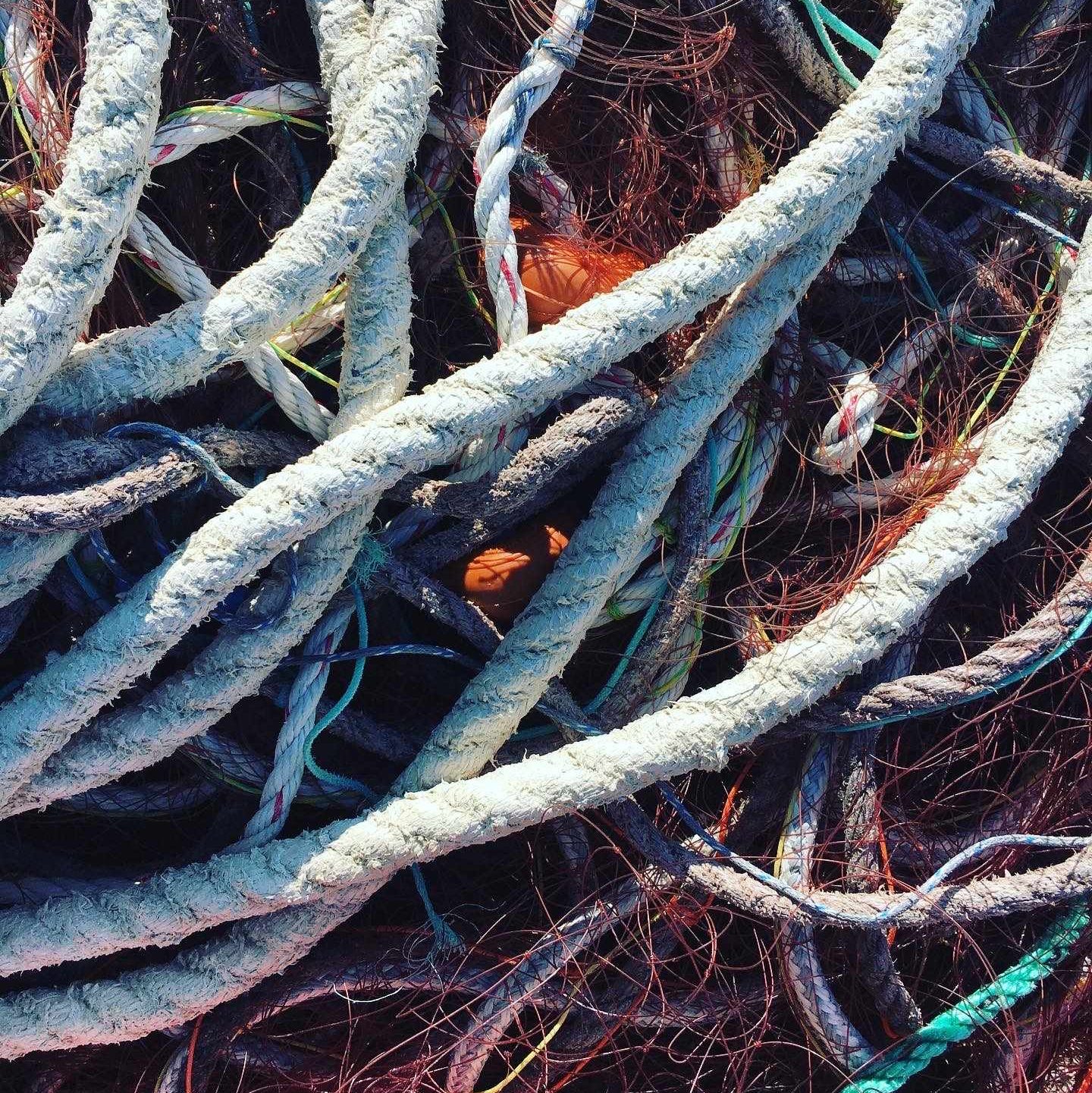 Fishing nets and ropes