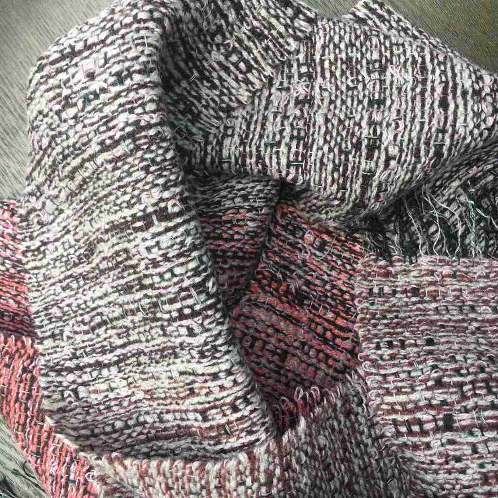 Detail of lambswool and linen