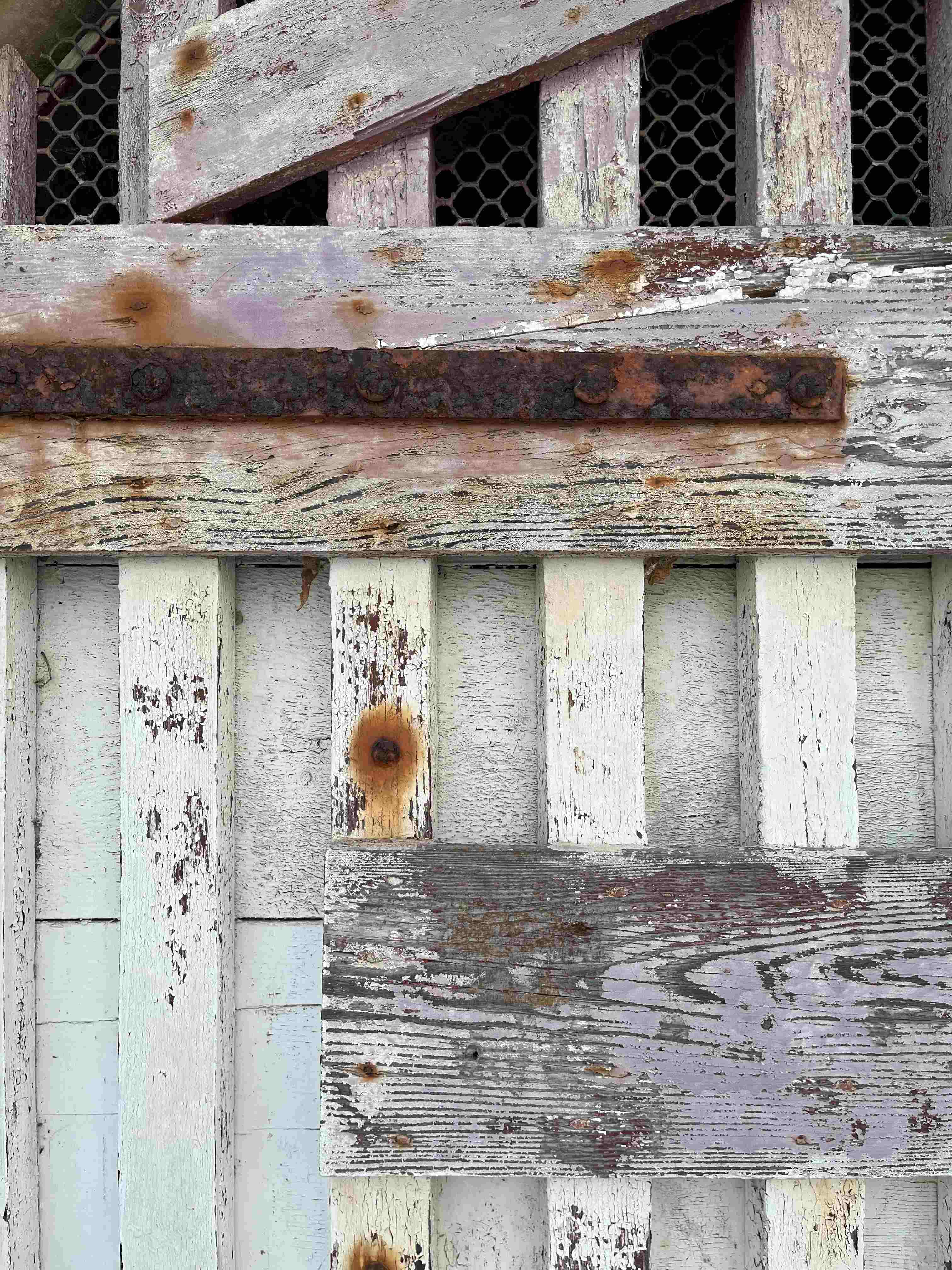 Beach cave door weathered wood