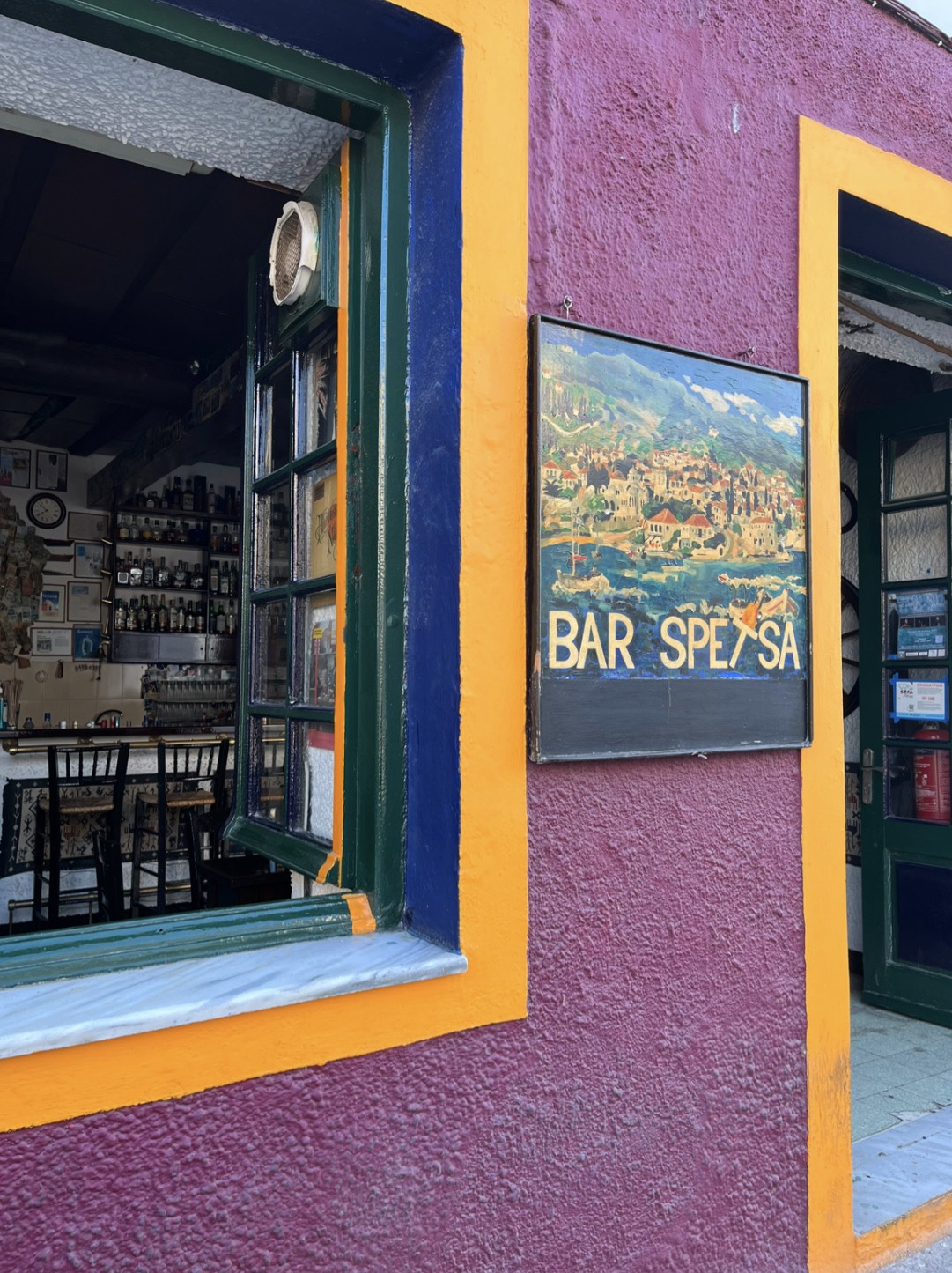 Colourful bar in Spetses