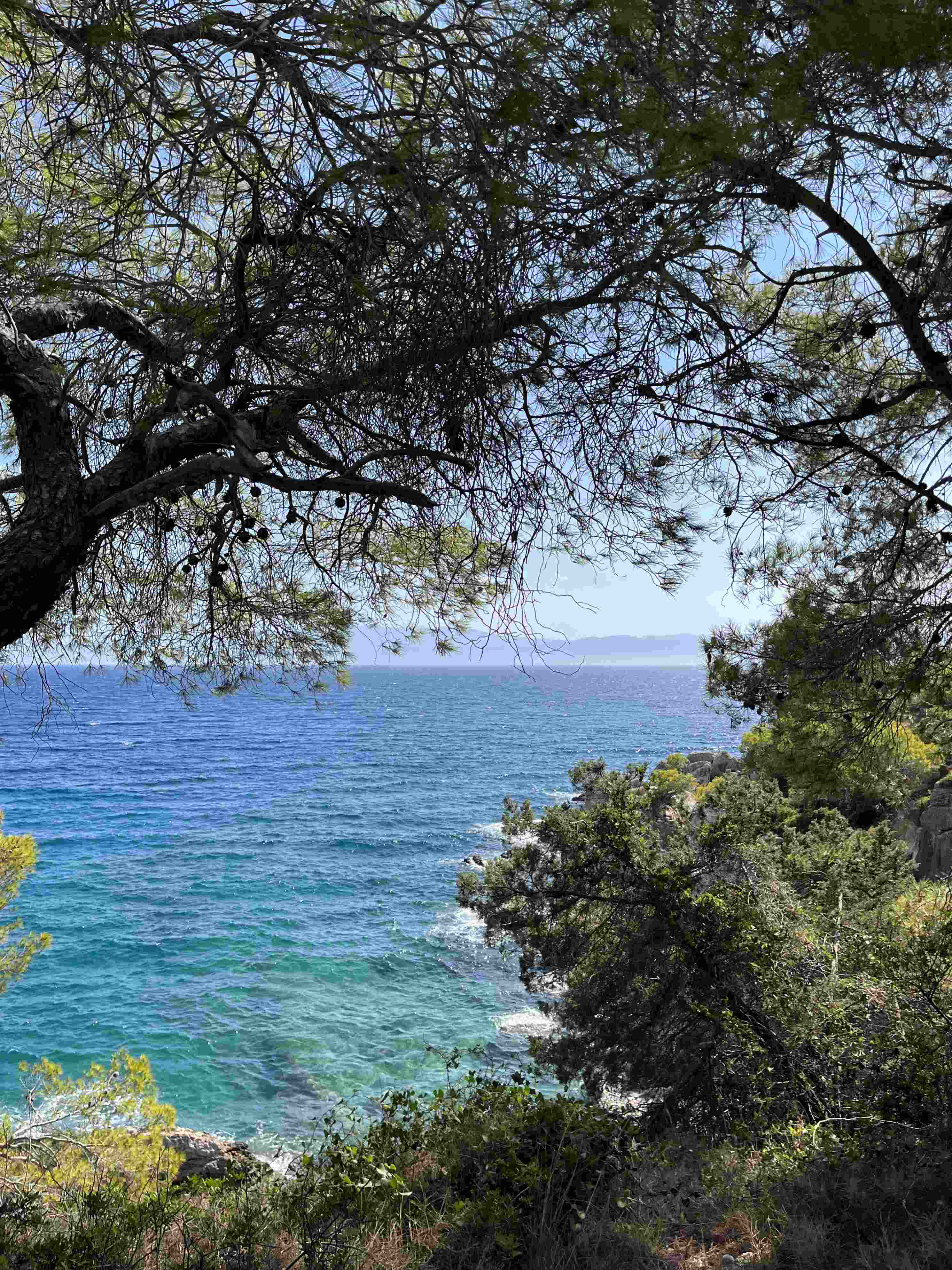 View across to the mainland from Spetses