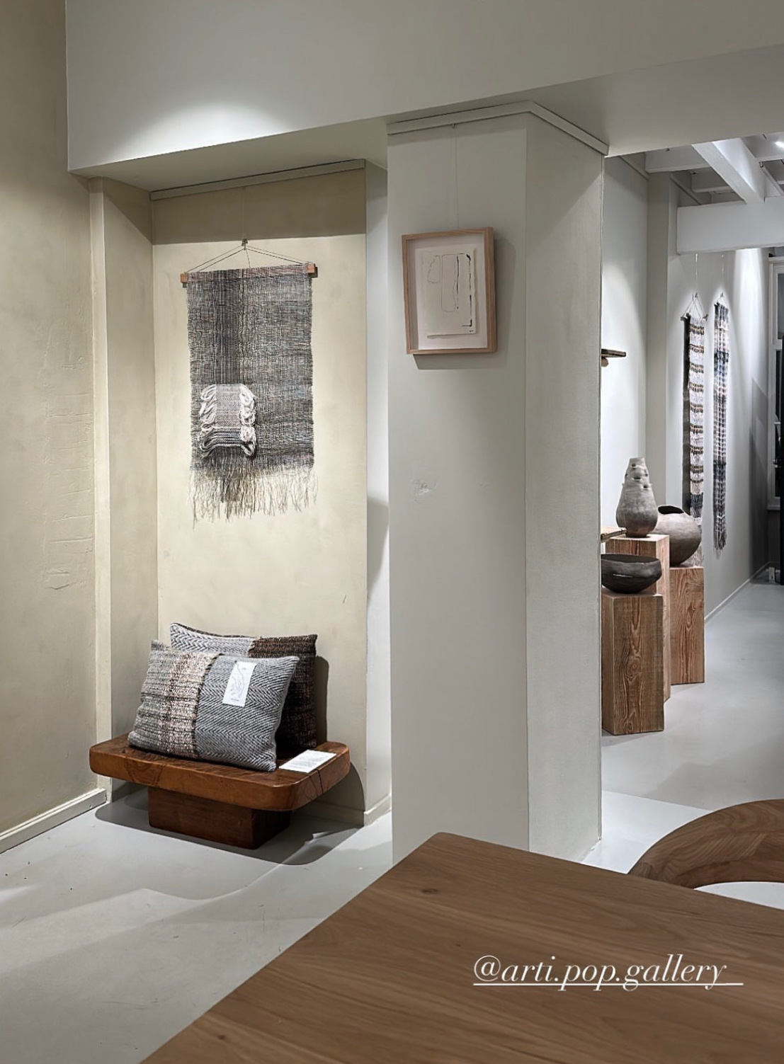 Cushions and wall hanging at Artipop