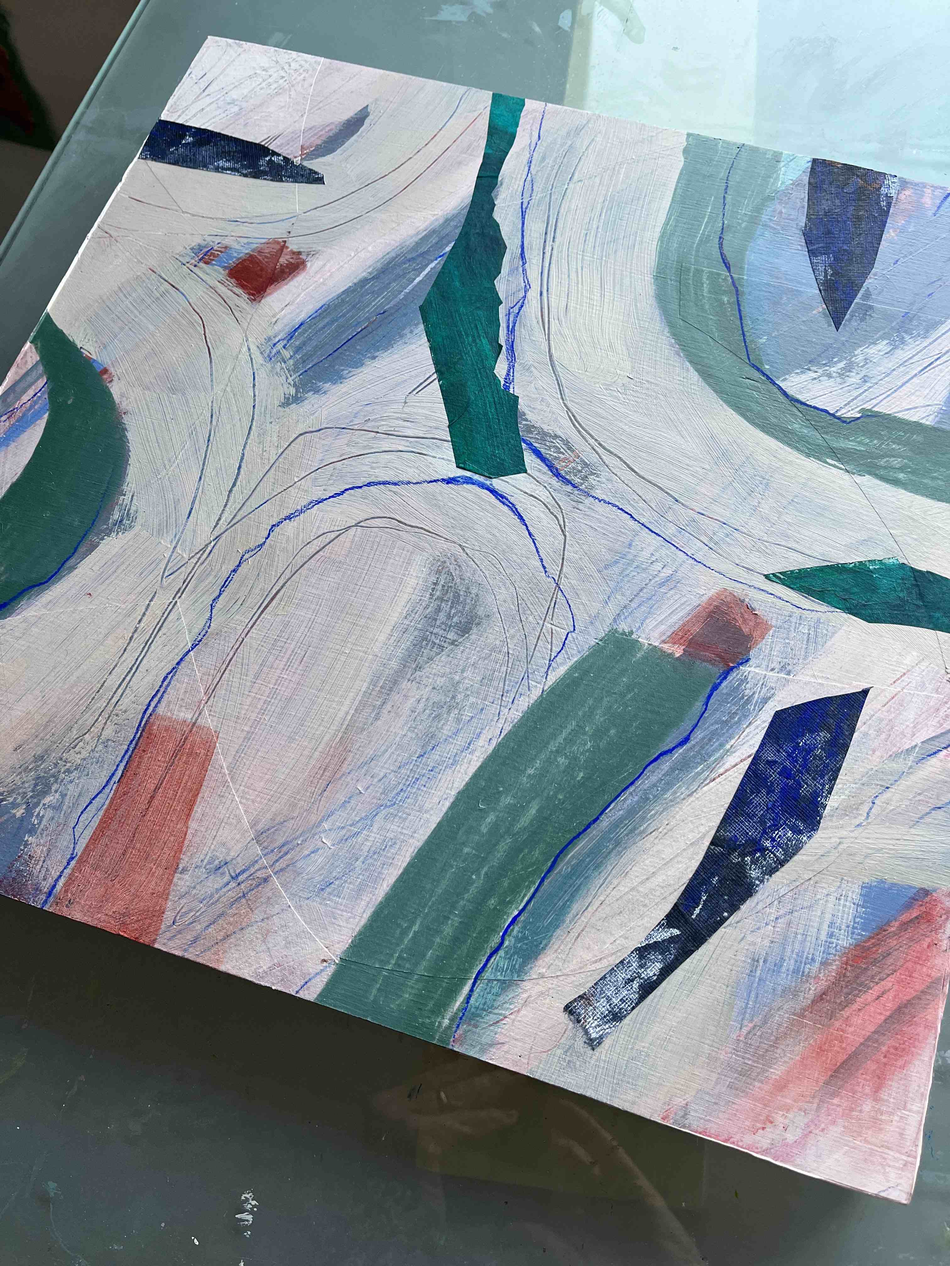 Mixed media on board