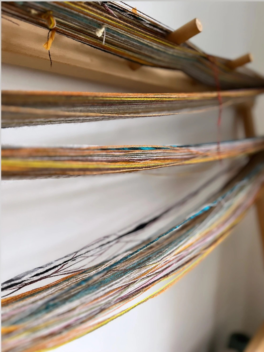 Making the warp for commissioned scarf