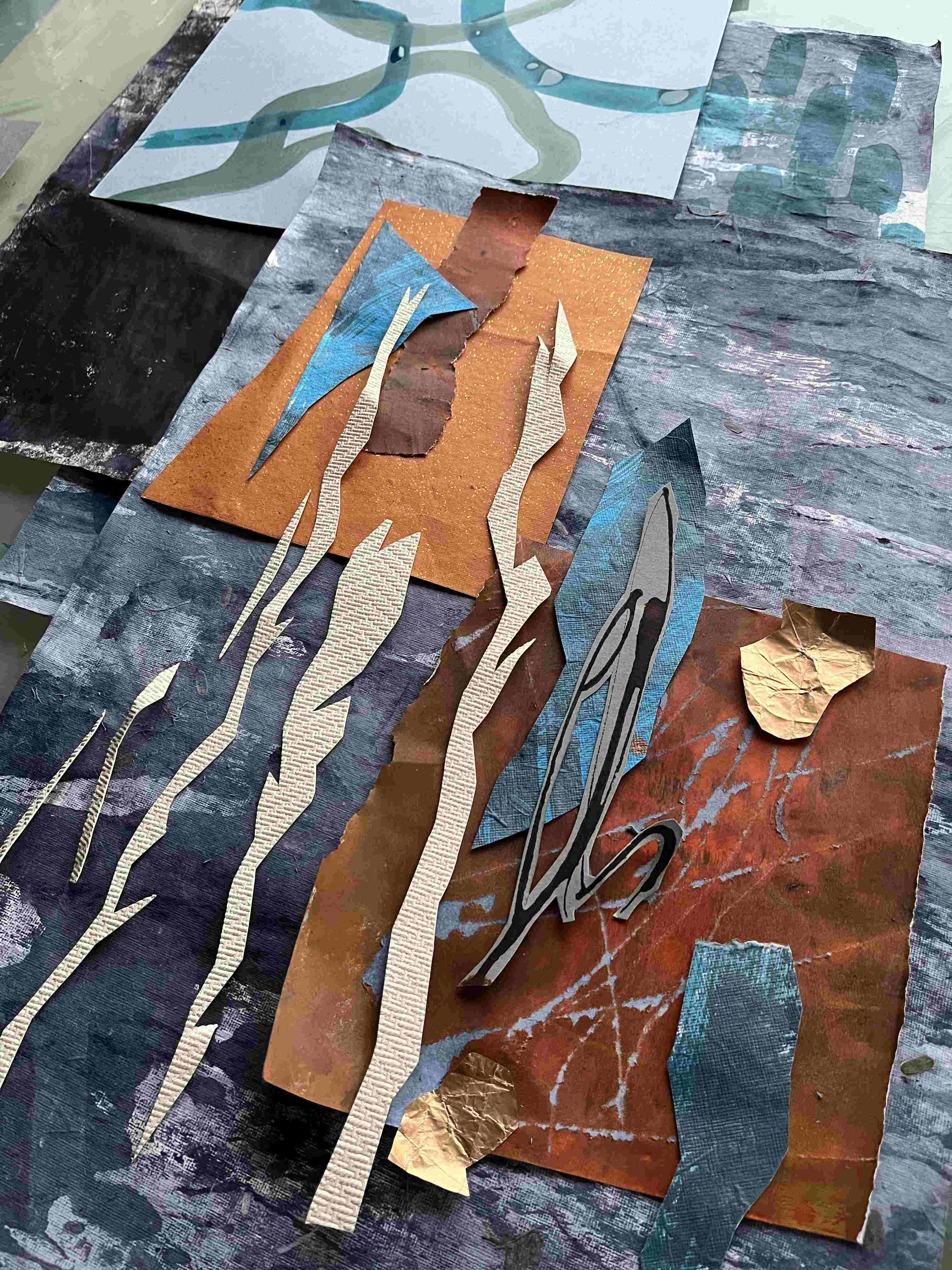 Mixed media work in progress