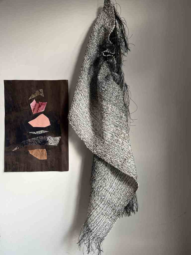 Sculptural textile and mixed media art
