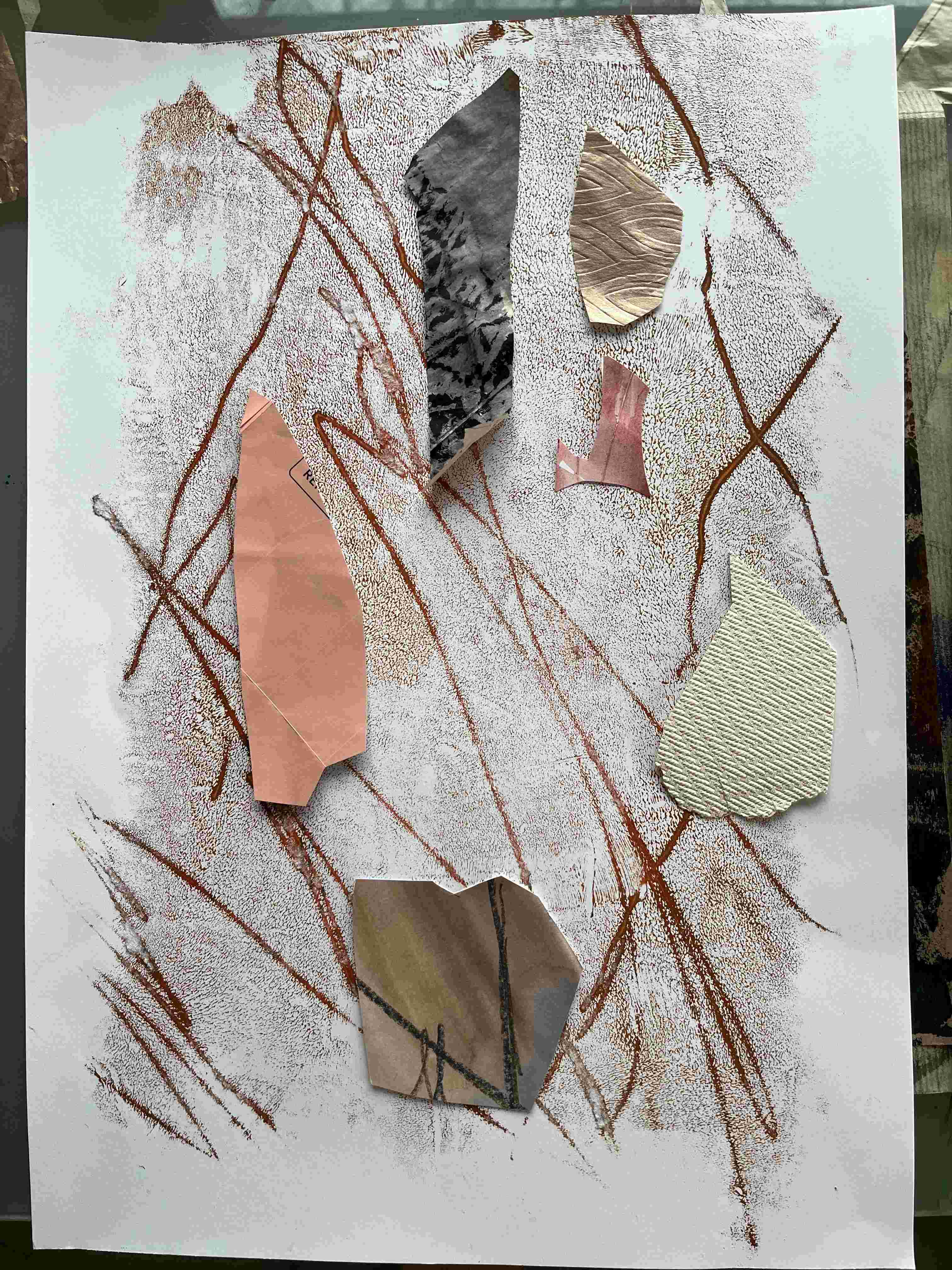 Mixed media and mono print