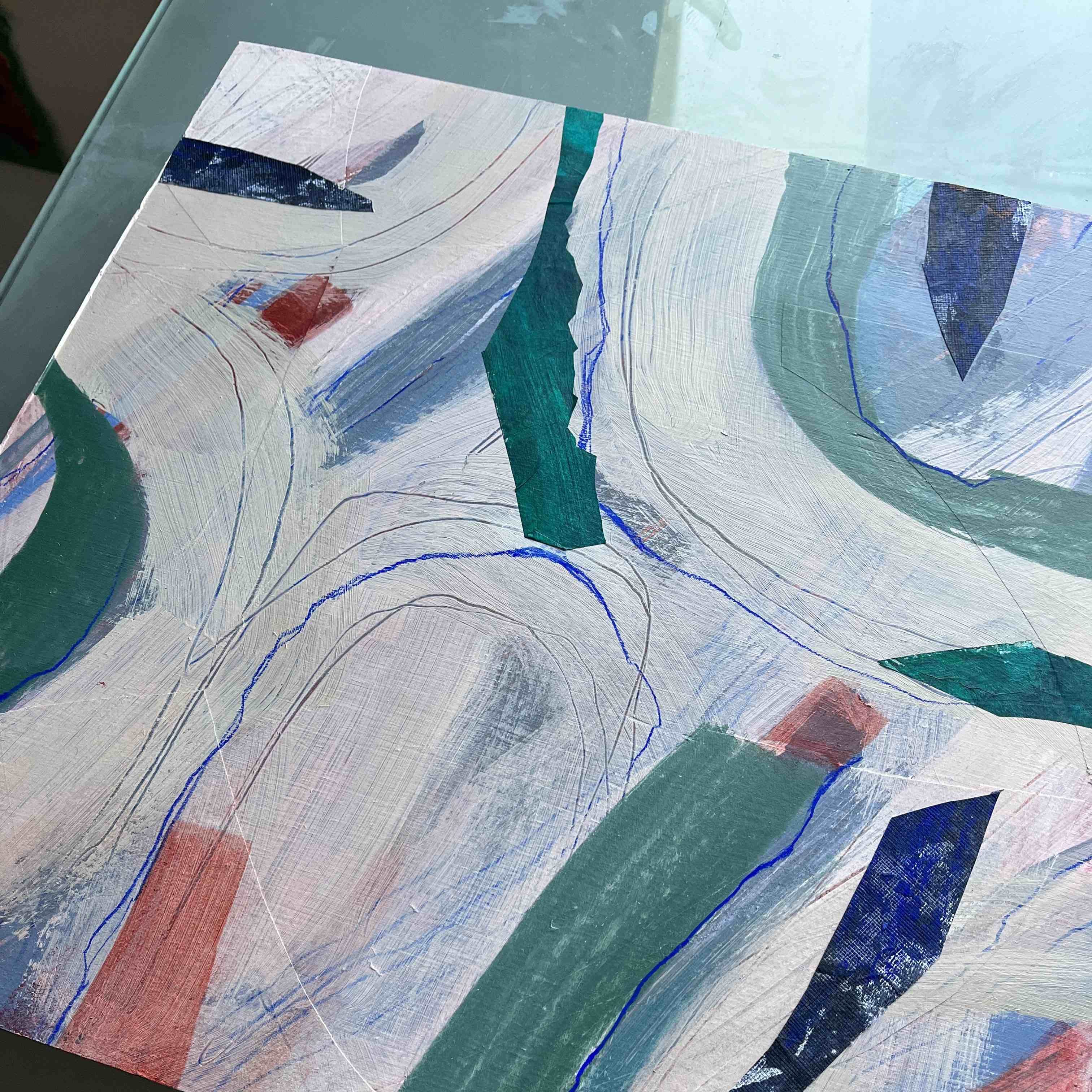 Mixed media on board