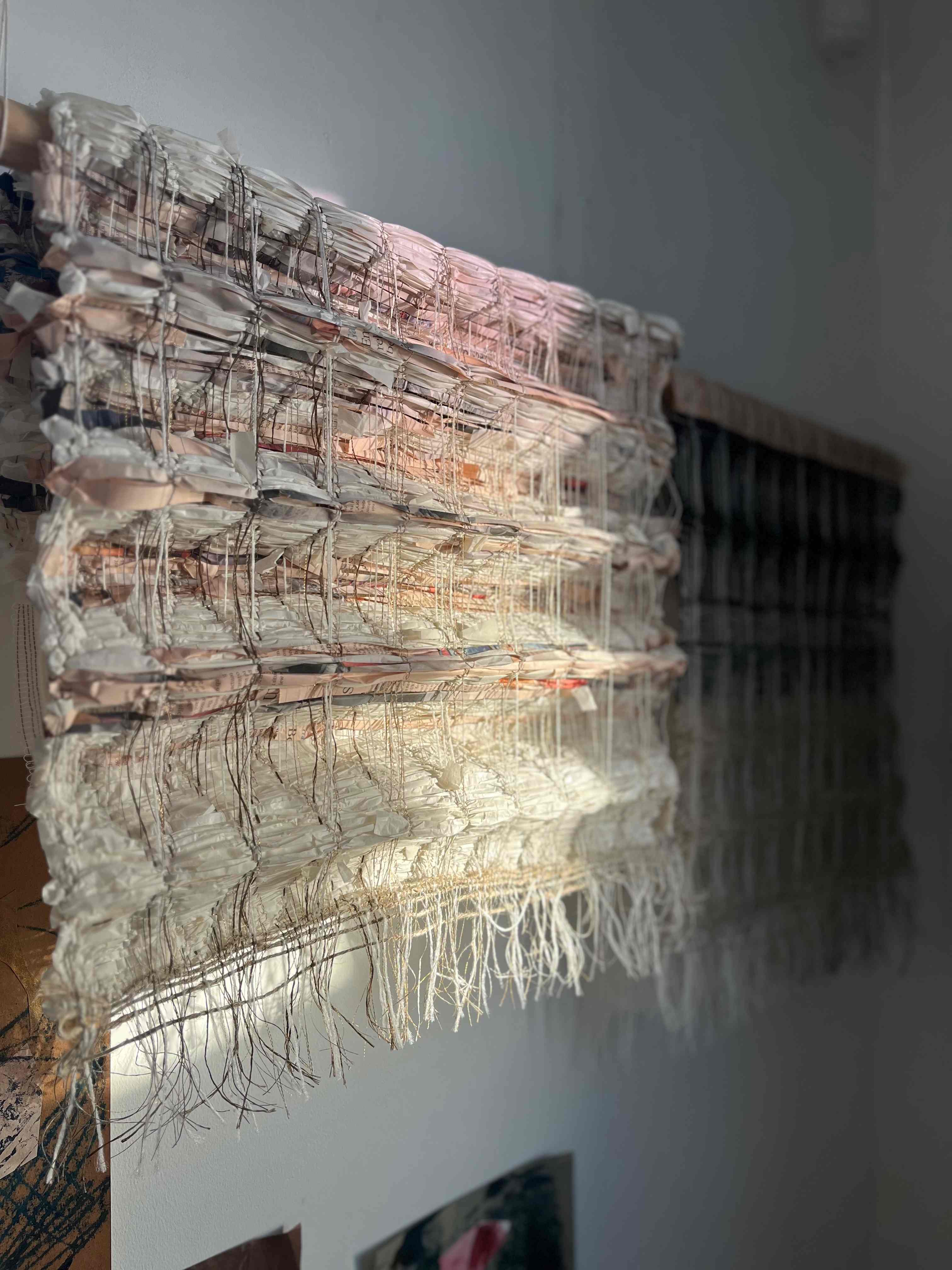 Afternoon sun on woven wall art