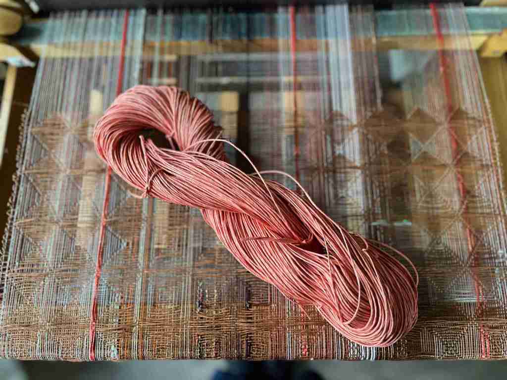 Paper yarn ready to be woven