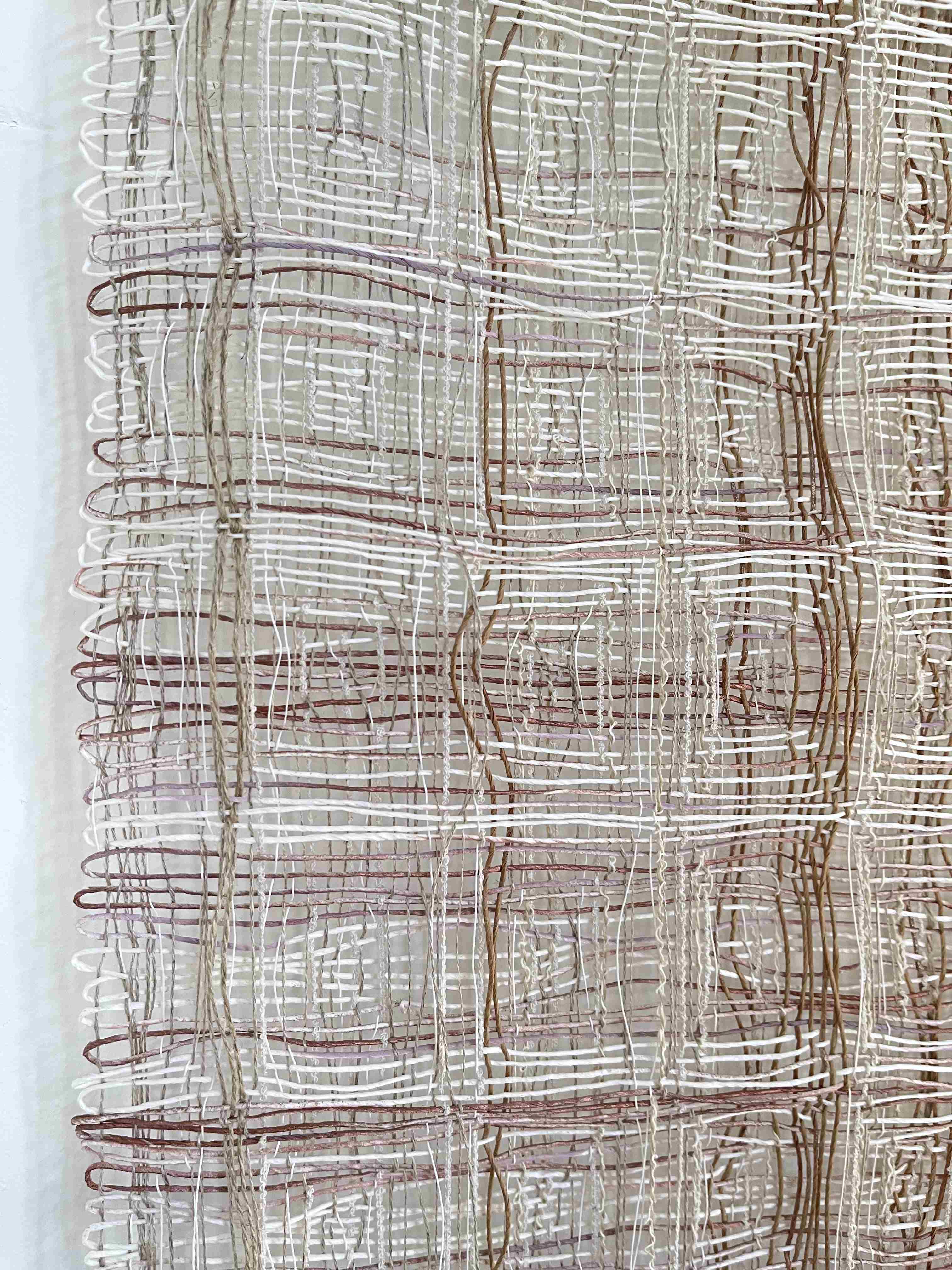 ELEMENTALS wall hanging in waffle weave close up