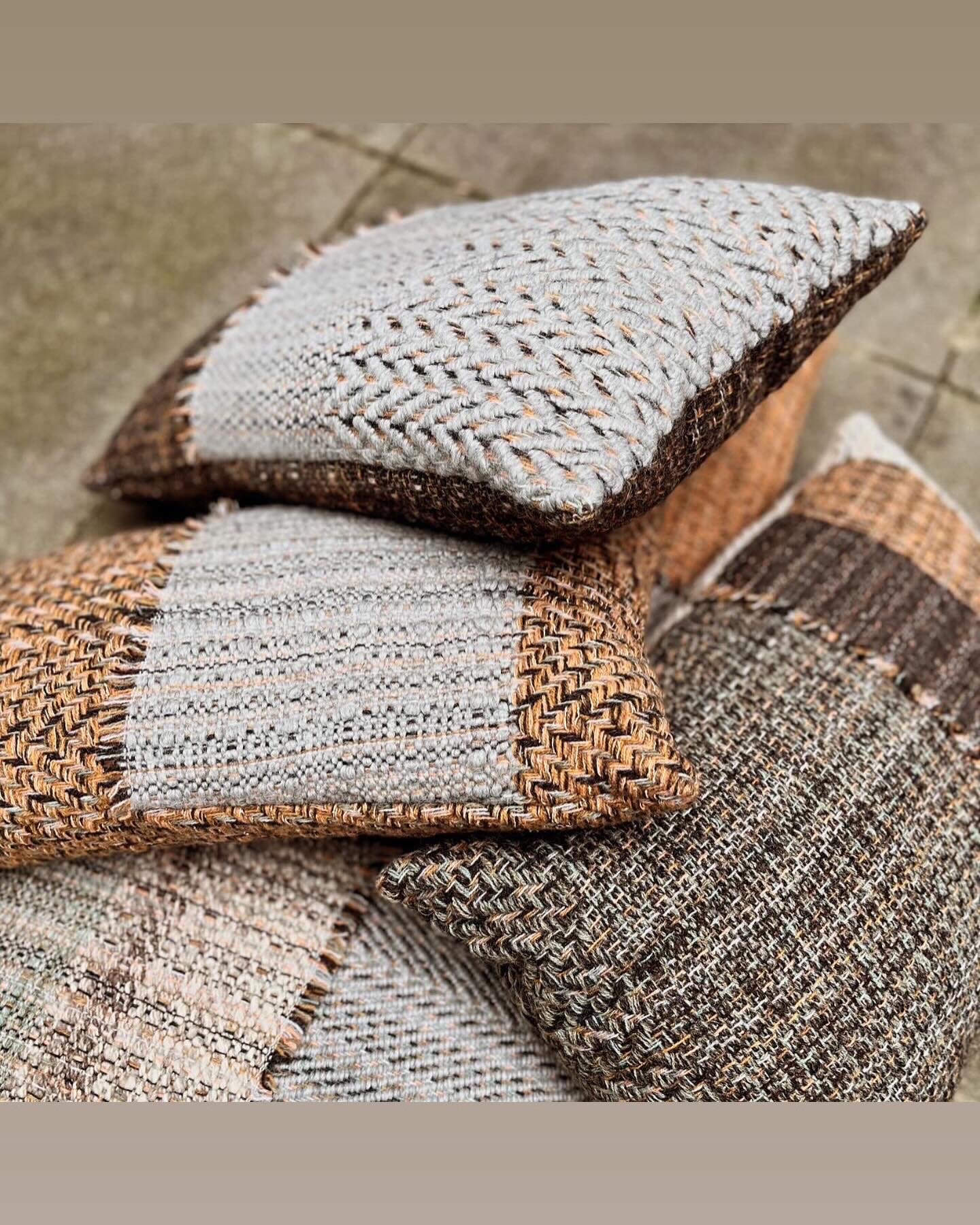 Handwoven cushions unique in earthy colours