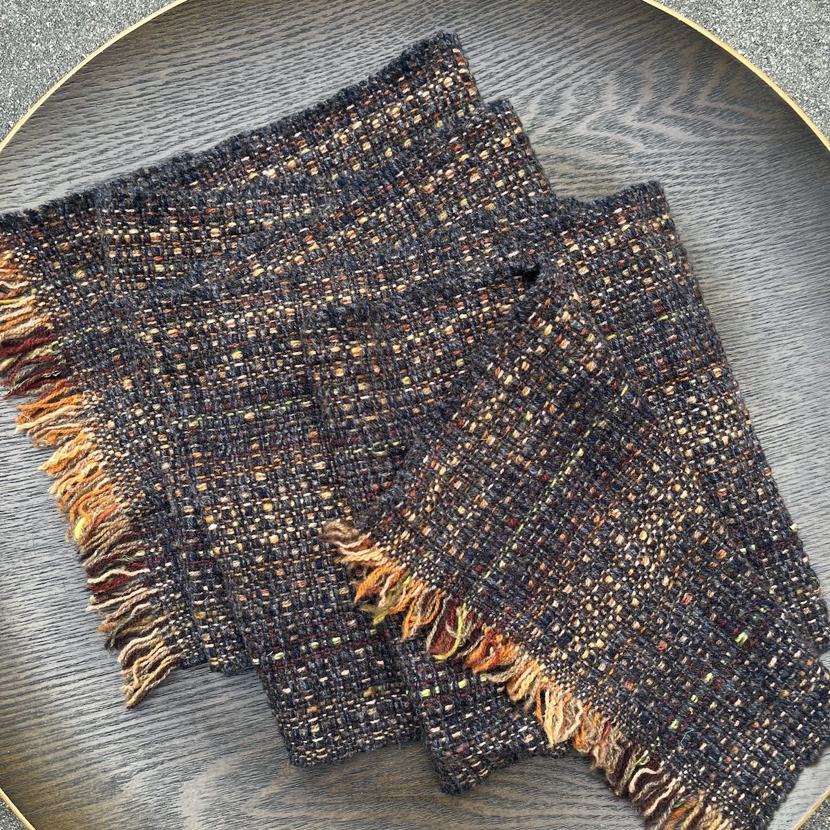 Handwoven unique lambswool scarf