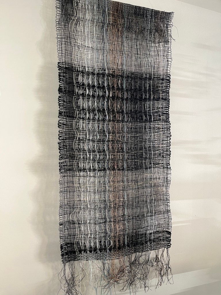 Wall hanging 'Drift' in black and grey