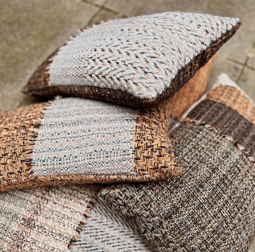 Handwoven cushions unique in earthy colours